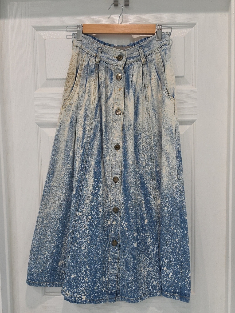 Upcycled Vintage Maxi Jean Skirt
